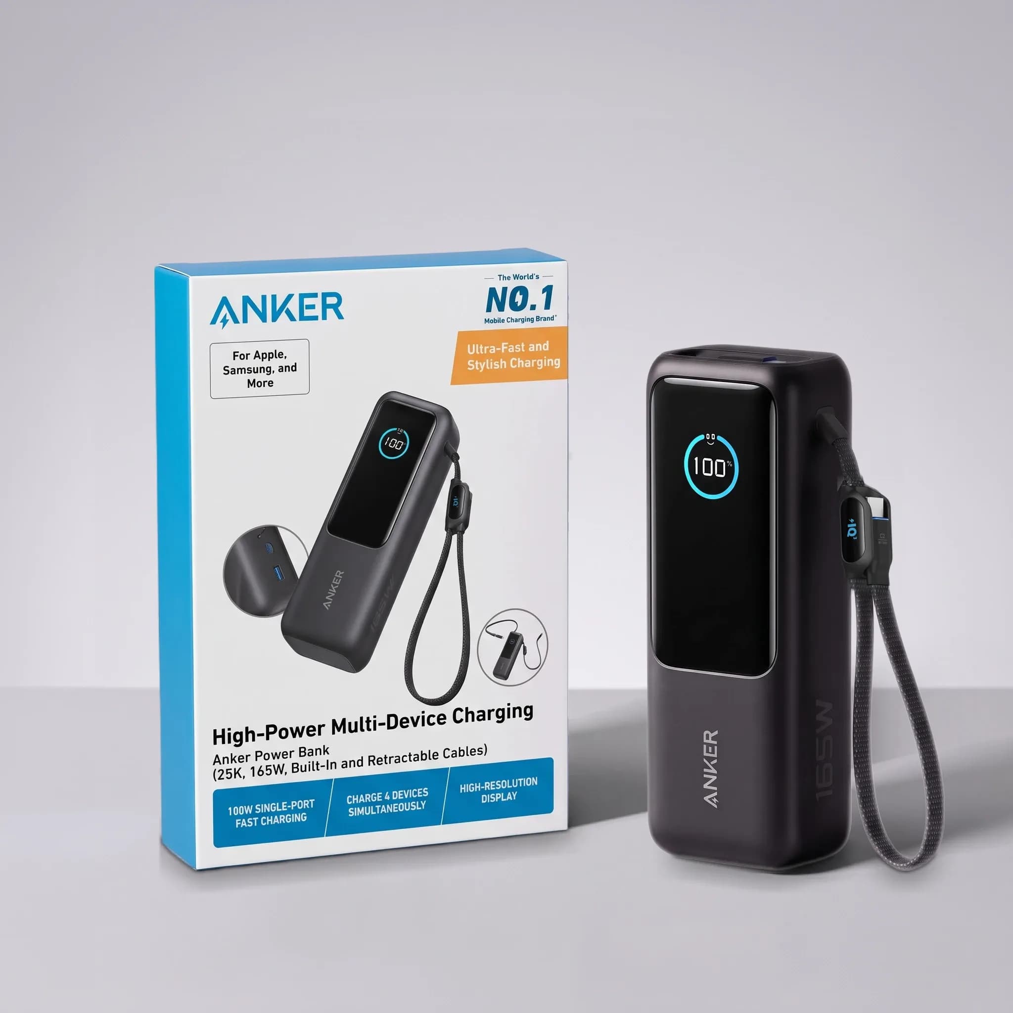 Пауэрбанк Anker A1695, 25000 мА·ч