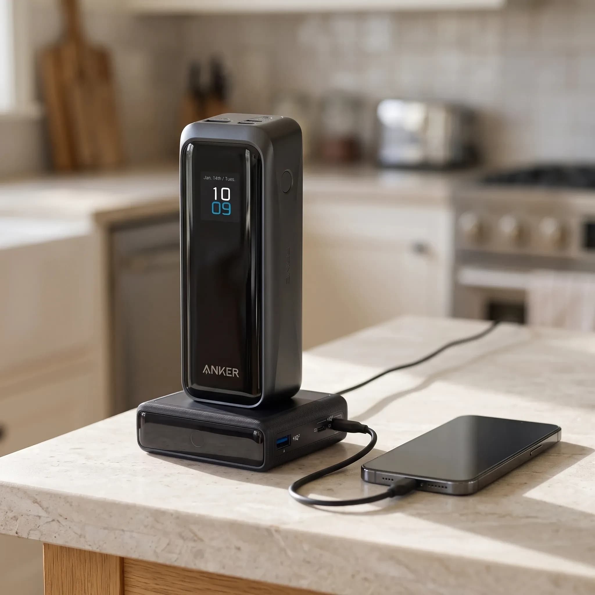 Пауэрбанк Anker Prime 20K 220W с зарядной базой 100W, 20100 мА·ч