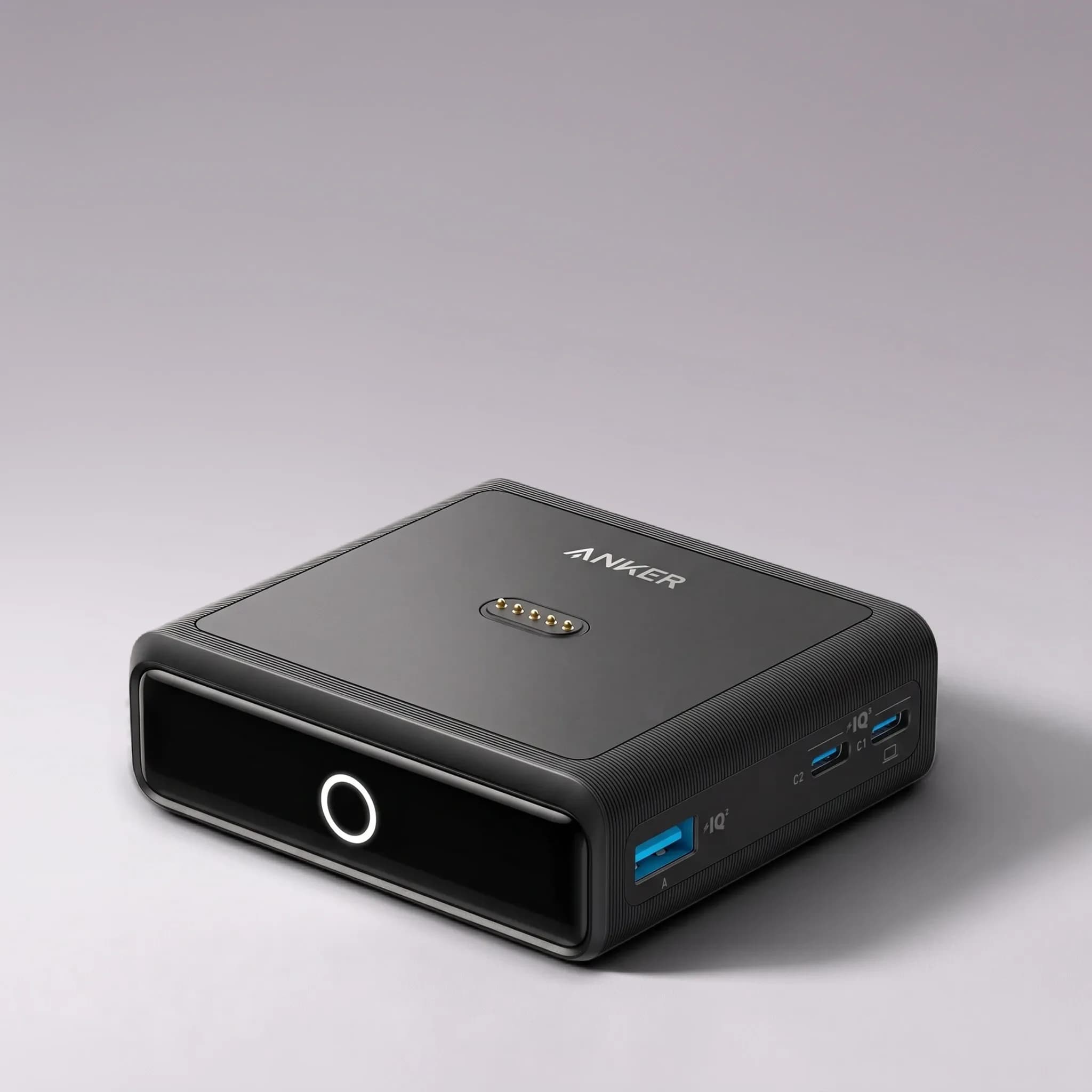 Зарядная база Anker Prime 100W — на светло-сером фоне