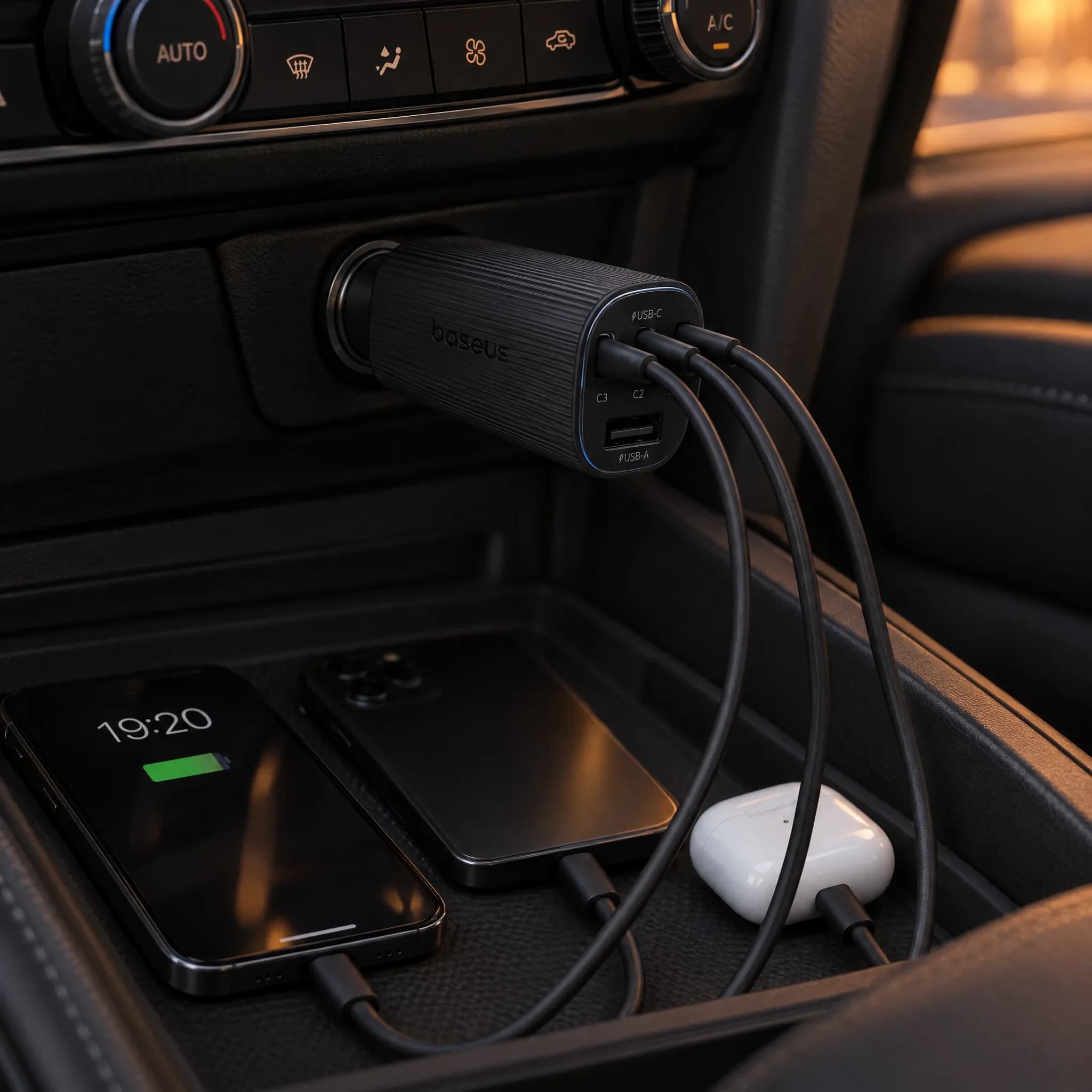 Автомобильное зарядное устройство Baseus PrimeTrip VP2, 160 Вт