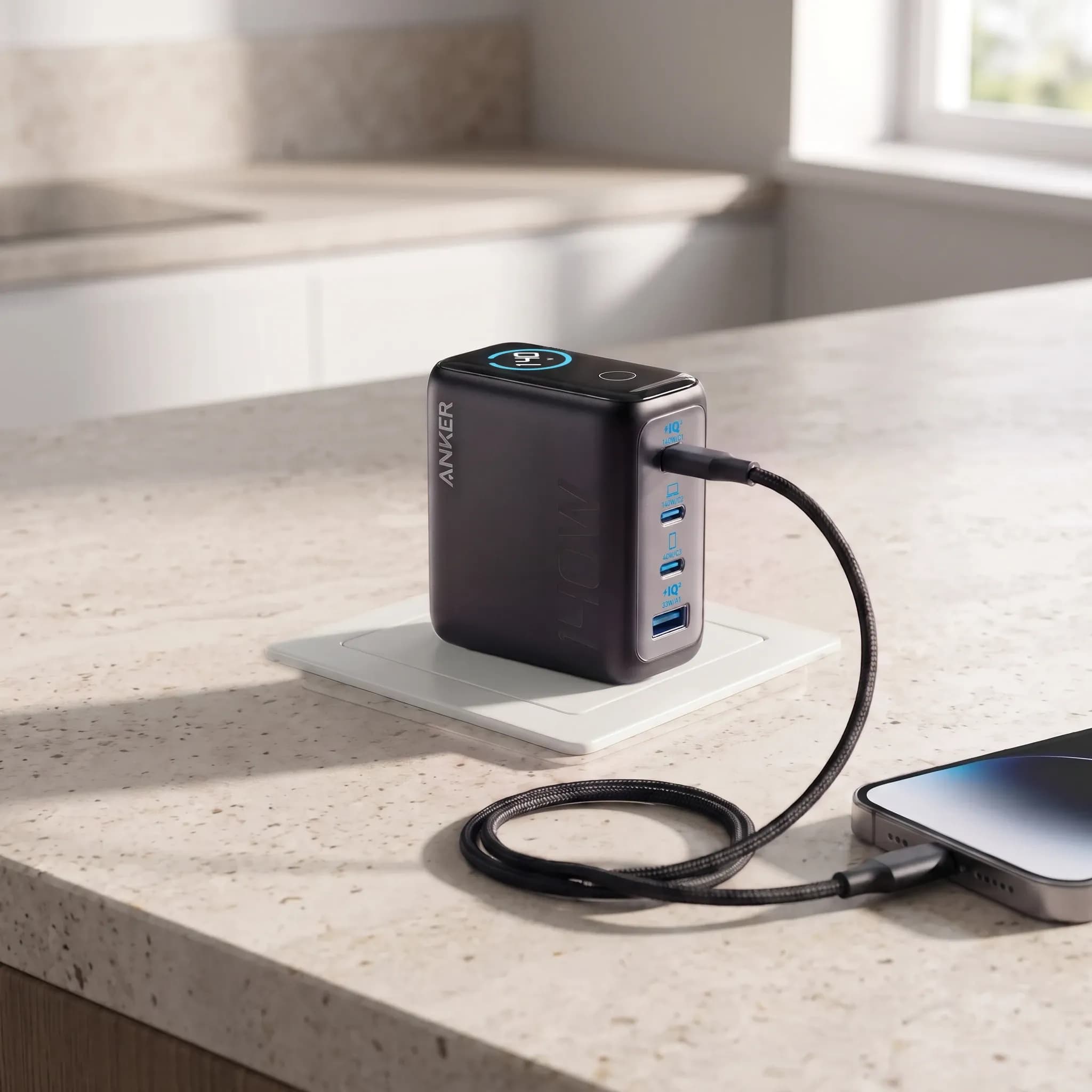 Сетевое зарядное устройство Anker Zolo 140W, чёрный