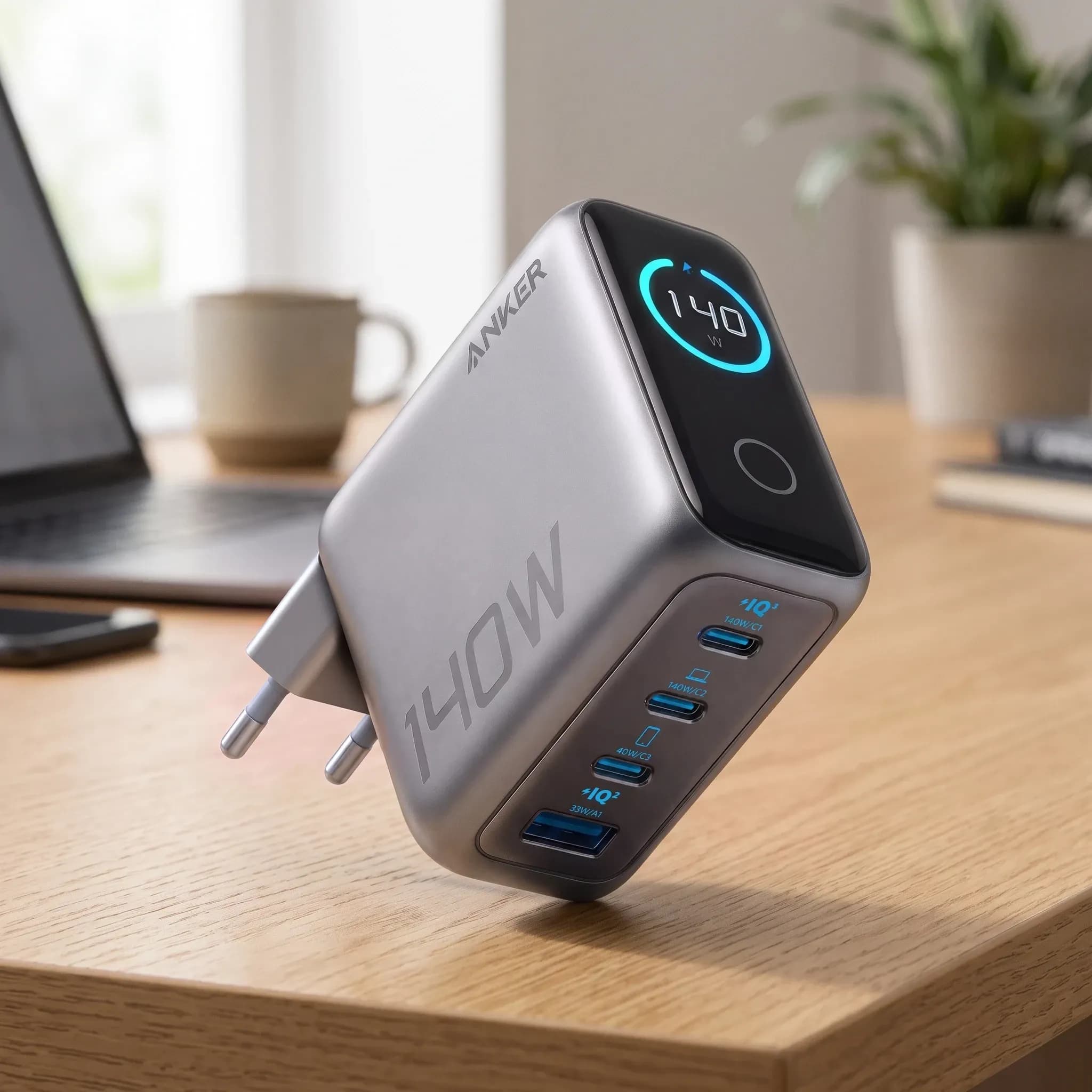 Сетевое зарядное устройство Anker Zolo 140W, серебристый